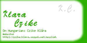 klara czike business card